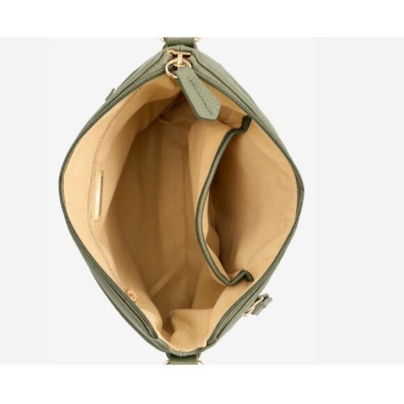 GIANI BERNINI North South pebbled women's small crossbody bag - Moss Green - Picture 3 of 7